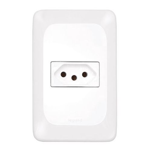 Imagem Produto TOMADA EMBUTIR 2P+T 10A BRANCA COMPLETA POP - PIAL