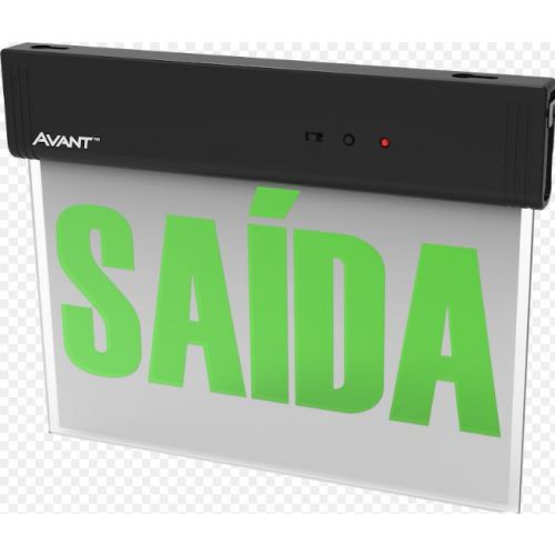 Imagem Produto PLACA SINALIZACAO PRETA LED VERDE FACE UNICA SEM SETA 35X20MM - AVANT