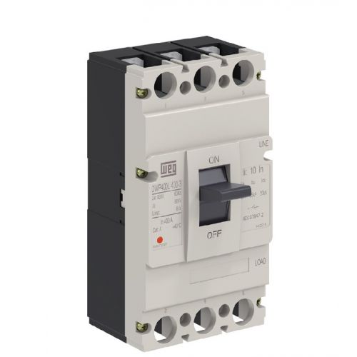 Imagem Produto DISJUNTOR CAIXA MOLDADA 3 POLOS 400A 35KA EM 400V DWP400L-400-3 - WEG