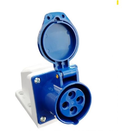 Imagem Produto TOMADA BLINDADA SOBREPOR 4 POLOS 32A 200/250V 9 HORAS AZUL IP44 TSWD-32P4H9E57 - WEG