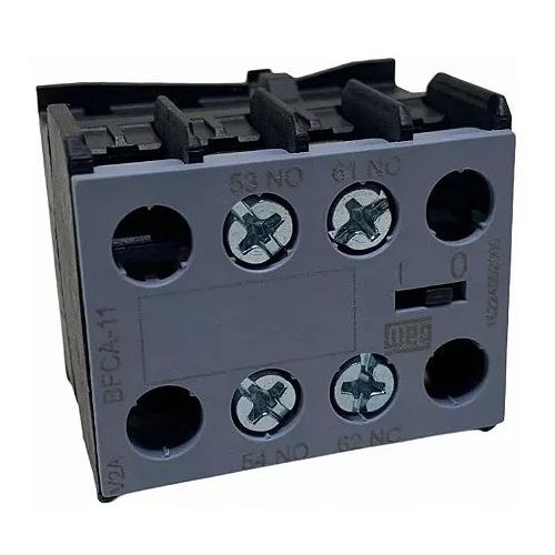 Imagem Produto BLOCO CONTATO AUXILIAR P/CONTATOR CWCA0 1NA1NF FRONTAL BFCA-11 - WEG