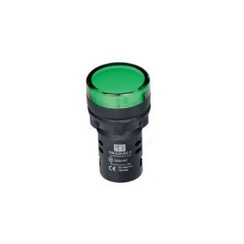 Imagem Produto SINALEIRO PLASTICO LED 22,0 110VCA VERDE REDONDO CEW-SM2-D13 - WEG