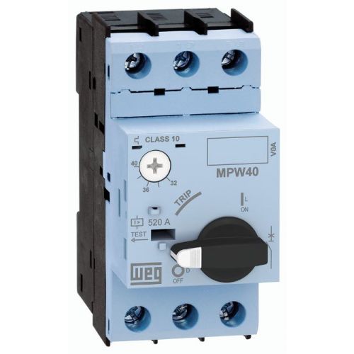 Imagem Produto DISJUNTOR MOTOR 3 POLOS 6,3-10A 100KA/440V MPW40-3-U010 - WEG