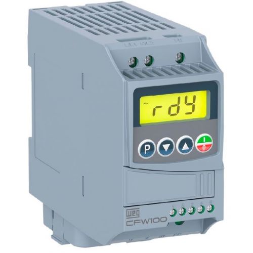 Imagem Produto INVERSOR FREQUENCIAL MONOFASICO 0,37KW 0,5CV 2,2A 200-240V CFW100B02P6S220G2 - WEG