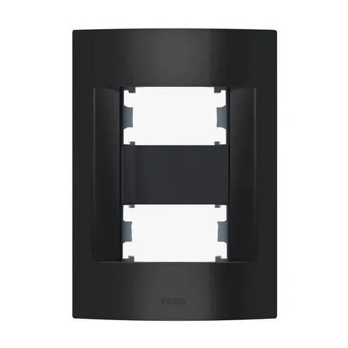 Imagem Produto PLACA 4X2 COM 2 ESPACOS HORIZONTAL PRETA COM SUPORTE SUBLIME - PEZZI