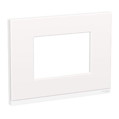 Imagem Produto PLACA 4X2 COM 3 ESPACOS HORIZONTAL BRANCA COM SUPORTE FENIX - SCHNEIDER