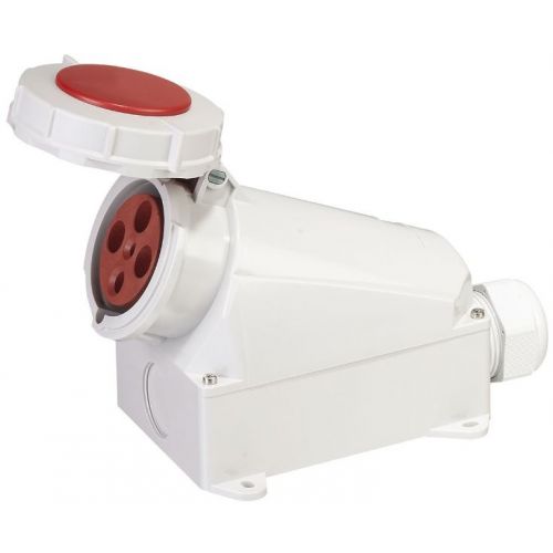 Imagem Produto TOMADA BLINDADA SOBREPOR 4 POLOS 63A 380/440V 6HORAS VERMELHA IP67 TSW-63P4H6E53 - WEG