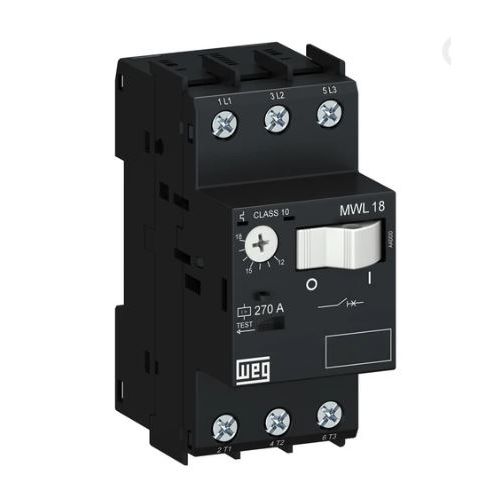 Imagem Produto DISJUNTOR MOTOR 3 POLOS 6,3-10A 10KA/415V MWL18-3-U010 - WEG