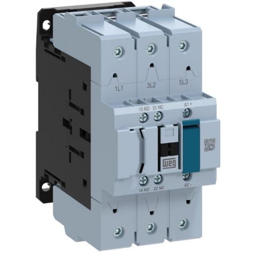 Imagem Produto CONTATOR PRINCIPAL TRIPOLAR 110A 1NA1NF 24VCA 50/60HZ CWB110-11-30D02 - WEG