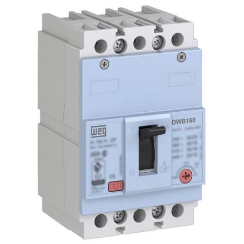 Imagem do produto DISJUNTOR CAIXA MOLDADA 3 POLOS 100A 18KA EM 380V DWB160B100-3DF - WEG
