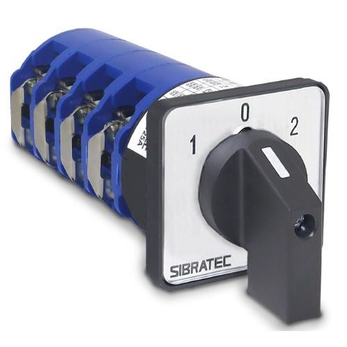 Imagem Produto CHAVE TRANSFERENCIA MANUAL REDE/GERADOR TETRAPOLAR 125A 3 POSICOES LW28-125A-4P - SIBRATEC