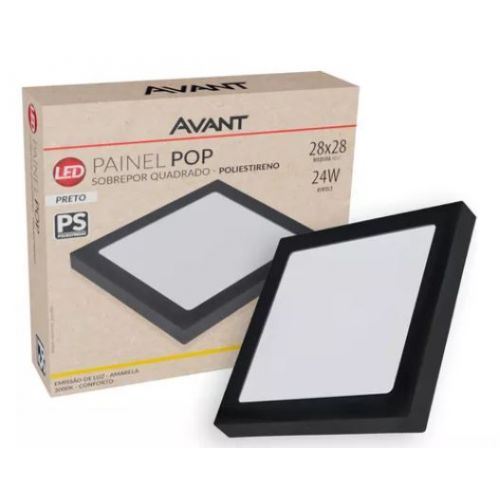 Imagem Produto PAINEL LED SOBREPOR QUADRADO 24W 3000K BIVOLT 27X27CM - AVANT