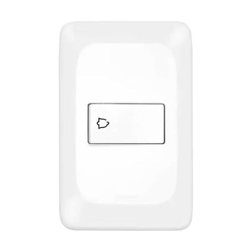Imagem Produto PULSADOR EMBUTIR CAMPAINHA 2A/250V POP BRANCO COM PLACA 4X2 - PIAL