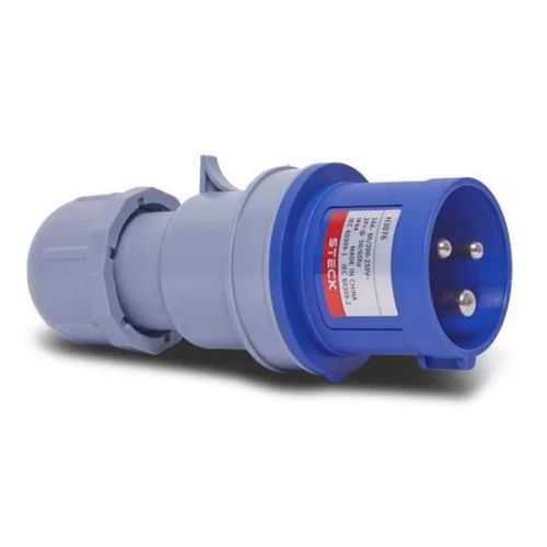 Imagem Produto PLUG BLINDADO MACHO 3 POLOS 16A 200/250V 6H AZUL IP44 H3076 - STECK