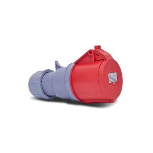 Imagem Produto ACOPLAMENTO BLINDADO EXTENSAO 4 POLOS 32A 380/440VCA 6H VERMELHO IP44 H4256 - STECK