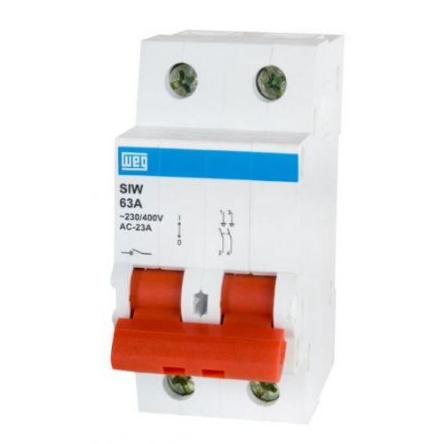 Imagem Produto INTERRUPTOR SECCIONADOR 63A 2 POLOS SIW-63-2 - WEG