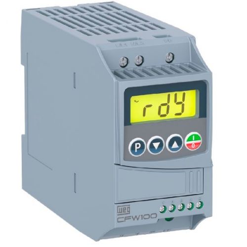 Imagem Produto INVERSOR FREQUENCIAL MONOFASICO 0,18KW 0,25CV 1,6A 200-240V CFW100A01P6S220G2 - WEG