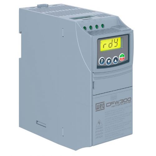 Imagem do produto INVERSOR FREQUENCIAL MONOFASICO 0,37KW 0,5CV 2,6A 200-240V CFW300A02P6S2NB20 - WEG