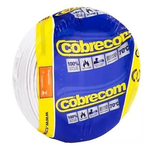Imagem Produto CABO FLEXIVEL COBRE PVC 70G 750V 1X10MM BRANCO - COBRECOM