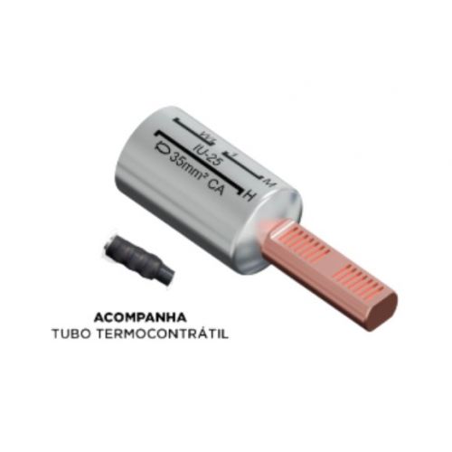 Imagem Produto TERMINAL COMPRESSAO BIMETALICO PINO P/CABO 50MM FURO 20MM - INTELLI