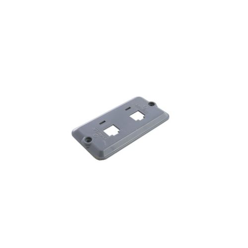 Imagem Produto TAMPA P/CONDULETE PVC 2 ESPACOS RJ45 CINZA P/CAIXA PEQUENA - VICAP