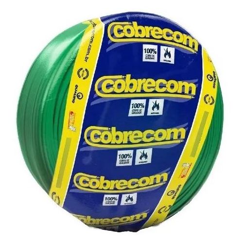 Imagem Produto CABO FLEXIVEL COBRE PVC 70G 750V 1X1MM VERDE - COBRECOM