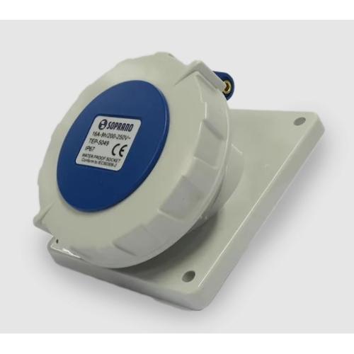 Imagem Produto TOMADA BLINDADA EMBUTIR 3P+T+N 16A 200/250V 9H AZUL IP67 - SOPRANO