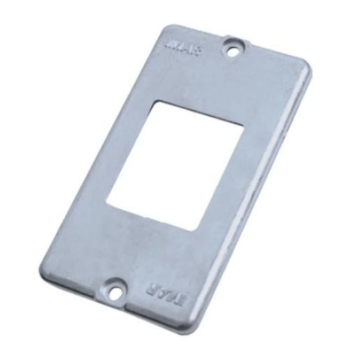 Imagem Produto TAMPA P/CONDULETE ALUMINIO SEM PINTURA 2 ESPACOS RETANGULARES 3/4"