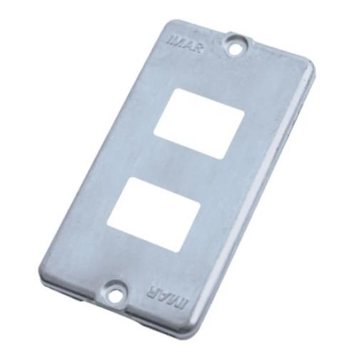 Imagem Produto TAMPA P/CONDULETE ALUMINIO SEM PINTURA 2 ESPACOS RJ45 3/4"