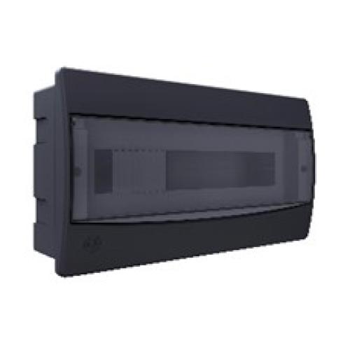 Imagem Produto CD PVC EMBUTIR 18 DISJUNTORES DIN PRETO PORTA PRETA SLIM - DDG