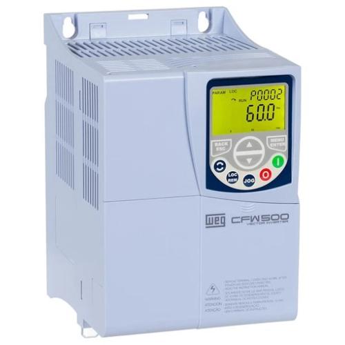 Imagem Produto INVERSOR FREQUENCIAL TRIFASICO 7,5KW 10CV 16A 380-480V CFW500C16P0T4DB20G2 - WEG