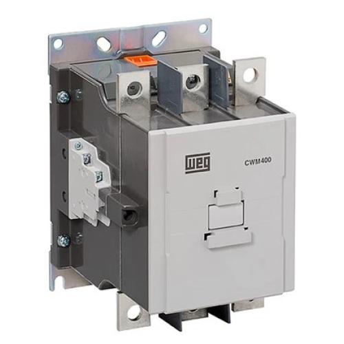 Imagem Produto CONTATOR PRINCIPAL TRIPOLAR 400A 2NA2NF 110-240VCA/100-220VCC 50/60HZ CWM400-22-30E36 - WEG