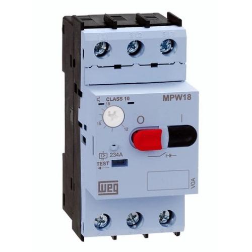 Imagem Produto DISJUNTOR MOTOR 3 POLOS 10-16A 10KA/440V MPW18-3-U016 - WEG