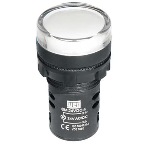 Imagem Produto SINALEIRO PLASTICO LED 22,0 24VCA BRANCO REDONDO CEW-SM0-E26 - WEG