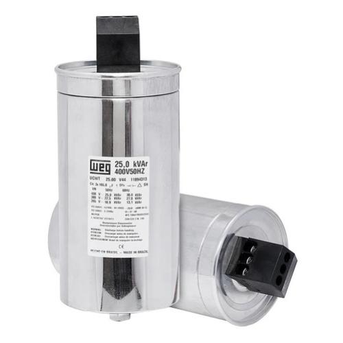 Imagem Produto CAPACITOR TRIFASICO P/CORRECAO FATOR POTENCIA 20KVAR 380V UCWT20V40 - WEG