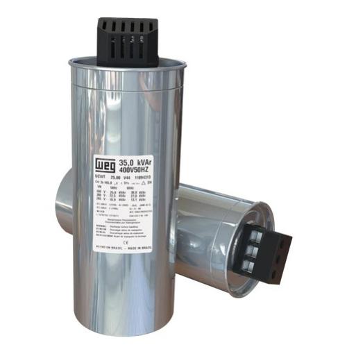 Imagem Produto CAPACITOR TRIFASICO P/CORRECAO FATOR POTENCIA 30KVAR 380V UCWT30V40 S28 HD - WEG