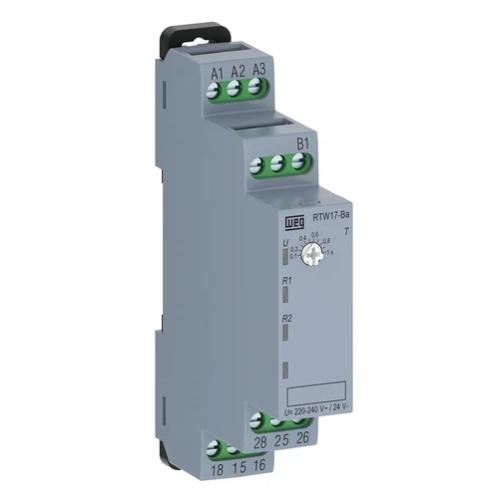 Imagem Produto RELE DE TEMPO 0,3S/30 SEGUNDOS 24/240VCA/VCC C/RETARDO NA DESENERGIZAC?O RTW17-BA02U030SE05 - WEG