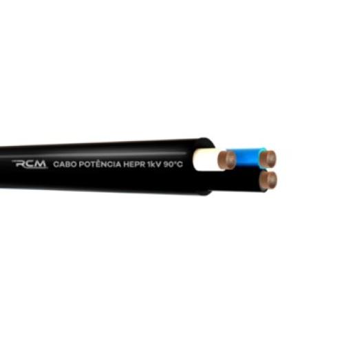 Imagem do produto CABO FLEXIVEL COBRE HEPR 90G 1KV 3X10MM PRETO - RCM