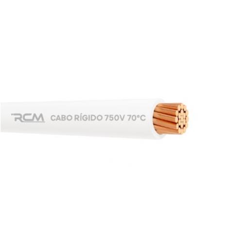 Imagem Produto CABO RIGIDO COBRE PVC 70G 750V 1X10MM BRANCO - RCM