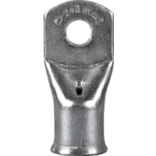 Imagem Produto TERMINAL DUPLA COMPRESSAO COBRE ESTANHADO SEM ISOLACAO P/CABO 70MM FURO 13,8MM BOCA EXPANDIDA - INTELLI