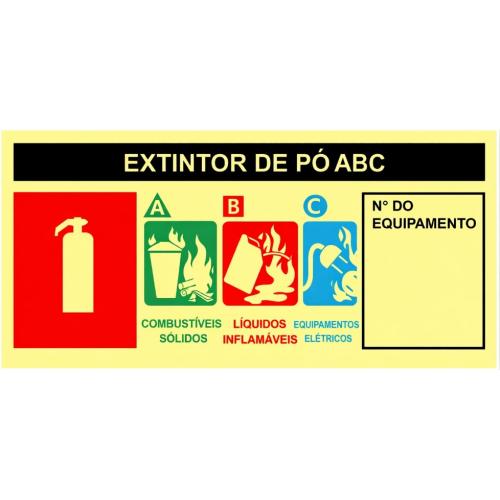 Imagem Produto PLACA DE SINALIZACAO PLASTICA EXTINTOR PO ABC 8X20CM - PRINTLUX