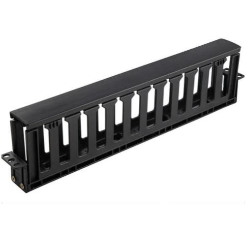 Imagem Produto GUIA DE CABOS FECHADO HORIZONTAL 1U PARA RACK PRETO