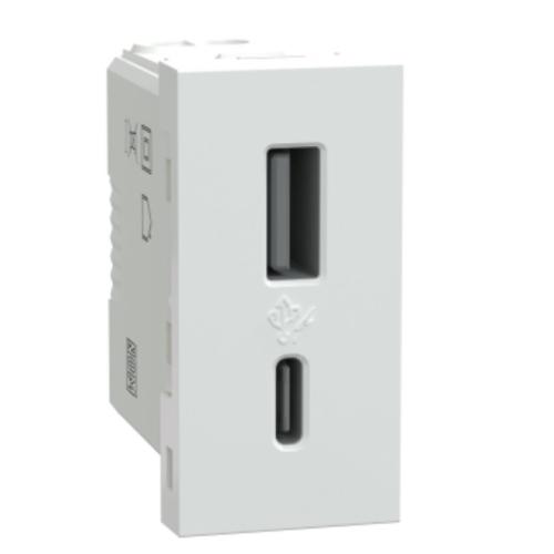 Imagem Produto MODULO TOMADA 2 USB A+C 2.4A 127/220V BRANCO ORION