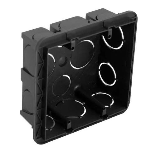Imagem Produto CAIXA DERIVACAO PVC P/PAREDE 4X4 FUNDO FIXO PRETA - BET PLASTICOS