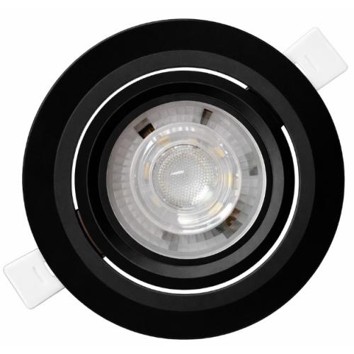 Imagem Produto LUMINARIA SPOT LED EMBUTIR REDONDA 7W 4000K PRETA 11,4CM - TASCHIBRA