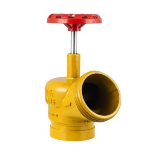 Imagem Produto VALVULA ANGULAR (REGISTRO GLOBO) FERRO FUNDIDO RANHURADA 2 1/2 45 GRAUS - 76MM AMARELA - SEGURIMAX