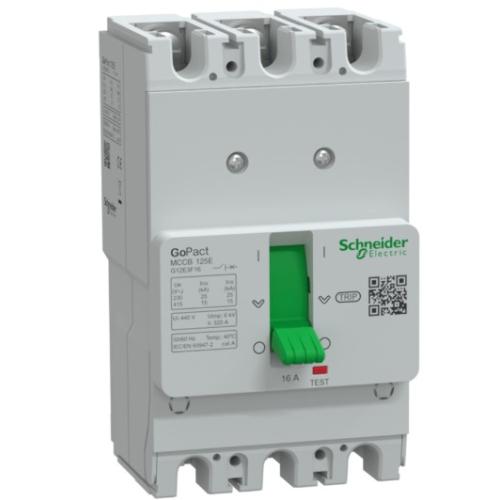 Imagem Produto DISJUNTOR CAIXA MOLDADA 3 POLOS 16A 15KA EM 415V - SCHNEIDER INDUSTRIAL