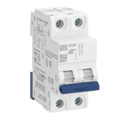 Imagem Produto DISJUNTOR DIN 2 POLOS C6 3KA/400V E 5KA/220V ICN MDWP-C6- - WEG