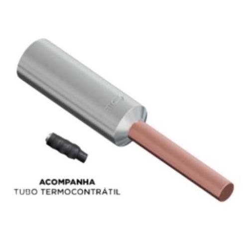 Imagem Produto TERMINAL COMPRESSAO BIMETALICO BORNE PINO REDONDO COBRE P/CABO 16MM - INTELLI