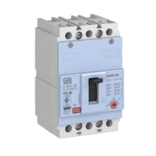 Imagem Produto DISJUNTOR CAIXA MOLDADA 3 POLOS 125A 30KA EM 380V DWB160N150-3DX - WEG